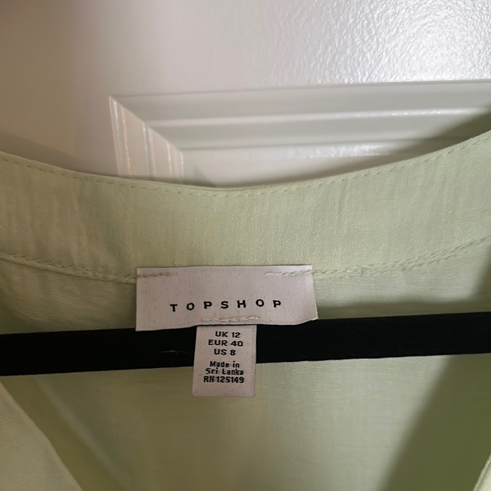 Light Green Ruffle Blouse - Picture 2 of 2